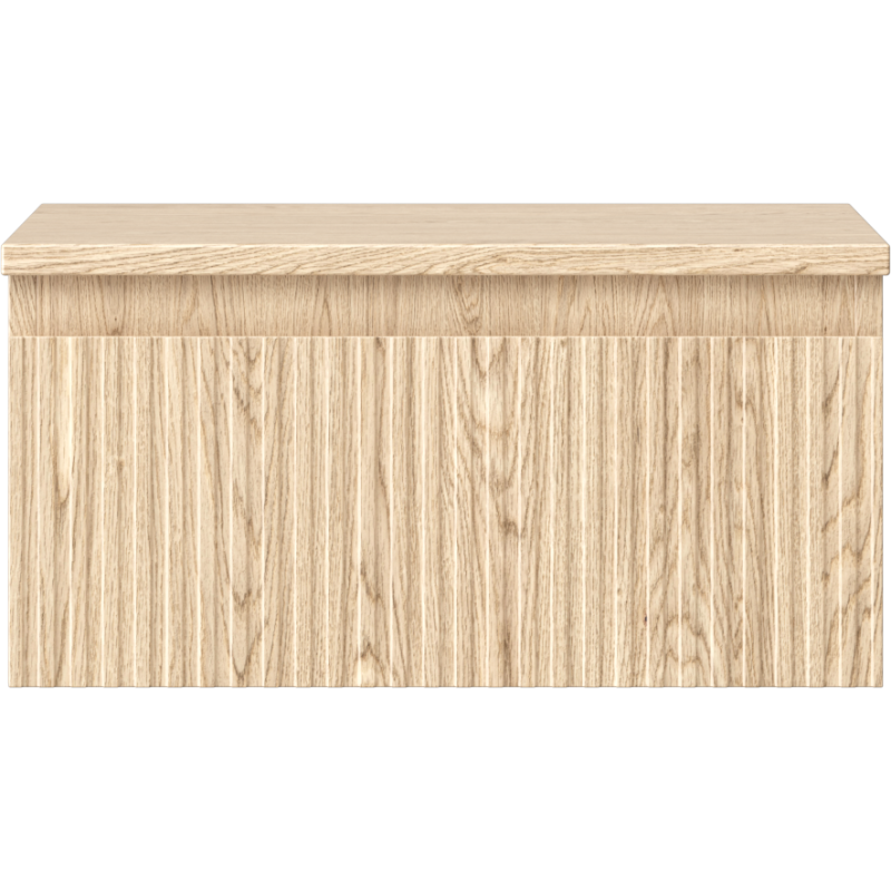 Mexen Rivel mobiletto da bagno sotto lavabo 50 cm con piano, 1 cassetto, scanalato, rovere - 91A20-05023-1-BFC81