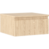 Mexen Rivel Badezimmerunterschrank 50 cm mit Arbeitsplatte, 1 Schublade, geriffelt, Eiche - 91A20-05023-1-BFC81