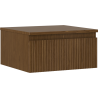 Mexen Rivel badkamerkastje onder wastafel 50 cm met blad, 1 lade, gegroefd, walnoot - 91A20-05023-1-BFC86