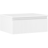 Mexen Rivel 60 cm Bathroom Cabinet with Countertop, 1 Drawer, Fluted, Matte White - 91A20-06023-1-BFC01