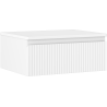 Mexen Rivel szafka łazienkowa podumywalkowa 60 cm z blatem, 1 szuflada, ryflowana , biała mat - 91A20-06023-1-BFC01