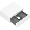 Mexen Rivel 60 cm Bathroom Cabinet with Countertop, 1 Drawer, Fluted, Matte White - 91A20-06023-1-BFC01