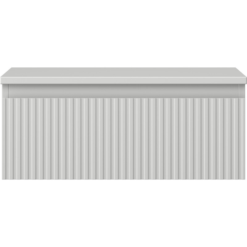 Mexen Rivel badkamerkast onder wastafel 60 cm met blad, 1 lade, gegroefd, grijs mat - 91A20-06023-1-BFC62
