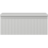 Mexen Rivel Badezimmerschrank für Waschtisch 60 cm mit Arbeitsplatte, 1 Schublade, geriffelt, grau matt - 91A20-06023-1-BFC62