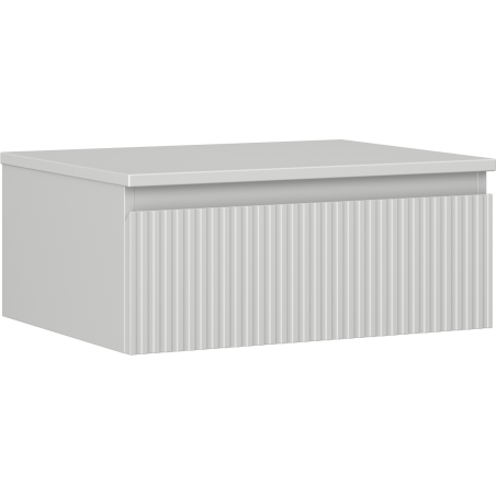 Mexen Rivel szafka łazienkowa podumywalkowa 60 cm z blatem, 1 szuflada, ryflowana , szara mat - 91A20-06023-1-BFC62