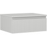 Mexen Rivel Badezimmerschrank 60 cm mit Arbeitsplatte, 1 Schublade, gerillt, graumatt - 91A20-06023-1-BFC62