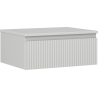Mexen Rivel szafka łazienkowa podumywalkowa 60 cm z blatem, 1 szuflada, ryflowana , szara mat - 91A20-06023-1-BFC62