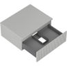 Mexen Rivel Badezimmerschrank 60 cm mit Arbeitsplatte, 1 Schublade, gerillt, graumatt - 91A20-06023-1-BFC62