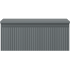 Mexen Rivel armadietto da bagno sottolavabo 60 cm con piano, 1 cassetto, scanalato, grafite opaco - 91A20-06023-1-BFC66