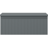 Mexen Rivel bathroom cabinet with countertop 60 cm, 1 drawer, fluted, matte graphite - 91A20-06023-1-BFC66