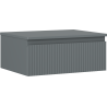 Mexen Rivel bathroom cabinet with countertop 60 cm, 1 drawer, fluted, matte graphite - 91A20-06023-1-BFC66