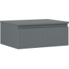 Mexen Rivel meuble de salle de bain sous-lavabo 60 cm avec plateau, 1 tiroir, rainuré, graphite mat - 91A20-06023-1-BFC66