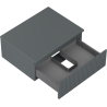 Mexen Rivel Badezimmerschrank 60 cm mit Arbeitsplatte, 1 Schublade, geriffelt, Graphit matt - 91A20-06023-1-BFC66