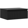 Mexen Rivel Badschrank für Waschbecken 60 cm mit Arbeitsplatte, 1 Schublade, geriffelt, schwarz matt - 91A20-06023-1-BFC71