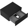 Mexen Rivel mueble de baño bajo lavabo de 60 cm con tapa, 1 cajón, acanalado, negro mate - 91A20-06023-1-BFC71