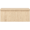 Mexen Rivel Badezimmerschrank für Waschbecken 60 cm mit Arbeitsplatte, 1 Schublade, geriffelt, Eiche - 91A20-06023-1-BFC81