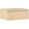 Mexen Rivel Badezimmerschrank für Waschbecken 60 cm mit Arbeitsplatte, 1 Schublade, geriffelt, Eiche - 91A20-06023-1-BFC81