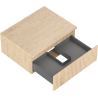 Mexen Rivel Badezimmerschrank für Waschbecken 60 cm mit Arbeitsplatte, 1 Schublade, geriffelt, Eiche - 91A20-06023-1-BFC81
