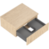 Mexen Rivel meuble de salle de bains sous-lavabo 60 cm avec plateau, 1 tiroir, rainuré, chêne - 91A20-06023-1-BFC81