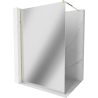 Mexen Kioto douchewand Walk-in 100 x 200 cm, spiegel 8 mm, goud - 800-100-101-50-50