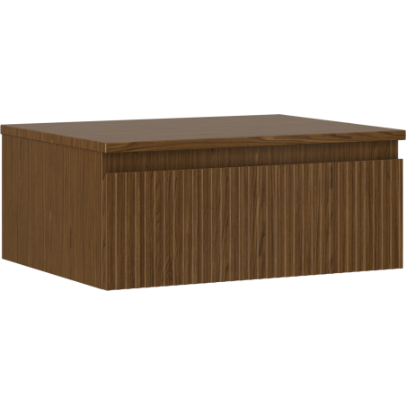 Mexen Rivel gabinete de baño bajo lavabo de 60 cm con encimera, 1 cajón, ranurado, nogal - 91A20-06023-1-BFC86