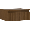 Mexen Rivel Waschtischunterschrank 60 cm mit Arbeitsplatte, 1 Schublade, geriffelt, Nussbaum - 91A20-06023-1-BFC86
