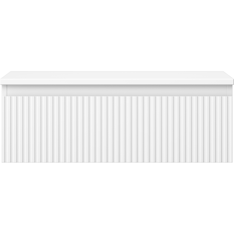 Mexen Rivel mobiletto da bagno sotto lavabo 70 cm con piano, 1 cassetto, scanalato, bianco opaco - 91A20-07023-1-BFC01