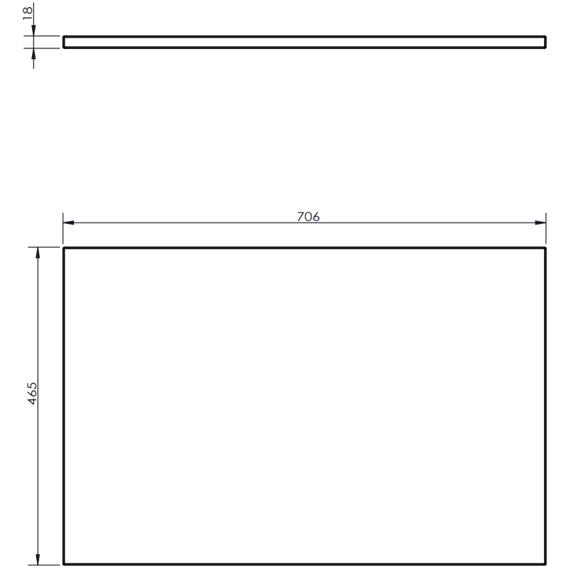 Mexen Rivel badmeubel onder wastafel 70 cm met blad, 1 lade, geribbeld, grijs mat - 91A20-07023-1-BFC62