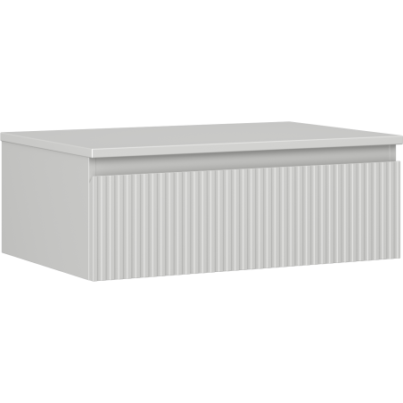 Mexen Rivel szafka łazienkowa podumywalkowa 70 cm z blatem, 1 szuflada, ryflowana , szara mat - 91A20-07023-1-BFC62