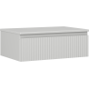 Mexen Rivel Badunterschrank 70 cm mit Arbeitsplatte, 1 Schublade, geriffelt, grau matt - 91A20-07023-1-BFC62
