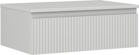 Mexen Rivel mueble de baño bajo lavabo 70 cm con encimera, 1 cajón, ranurado, gris mate - 91A20-07023-1-BFC62