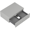 Mexen Rivel mobiletto da bagno sotto lavabo 70 cm con piano, 1 cassetto, scanalato, grigio opaco - 91A20-07023-1-BFC62