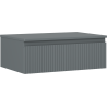 Mexen Rivel badkamermeubel onder de wastafel 70 cm met blad, 1 lade, gegroefd, mat grafiet - 91A20-07023-1-BFC66