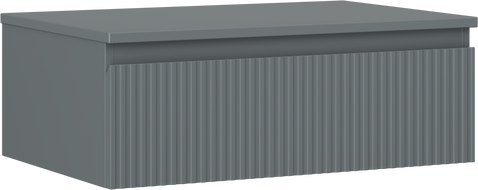 Mexen Rivel mobile bagno sottolavabo 70 cm con piano, 1 cassetto, scanalato, grafite opaco - 91A20-07023-1-BFC66