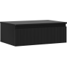 Mexen Rivel meuble de salle de bain sous-lavabo 70 cm avec plateau, 1 tiroir, rainuré, noir mat - 91A20-07023-1-BFC71