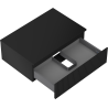 Mexen Rivel 70 cm Badezimmerschrank mit Waschbeckenplatte, 1 Schublade, gerillt, schwarz matt - 91A20-07023-1-BFC71