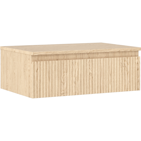 Mexen Rivel badkamerkastje onder de wastafel 70 cm met blad, 1 lade, gegroefd, eik - 91A20-07023-1-BFC81