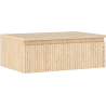 Mexen Rivel Badezimmerschrank 70 cm mit Arbeitsplatte, 1 Schublade, geriffelt, Eiche - 91A20-07023-1-BFC81