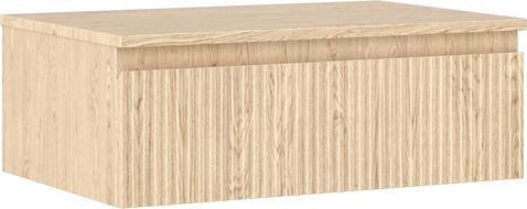 Mexen Rivel Buedzëmmer Ënnermësch Schaf 70 cm mat Blat, 1 Schaf, gerëppelt, Eech - 91A20-07023-1-BFC81