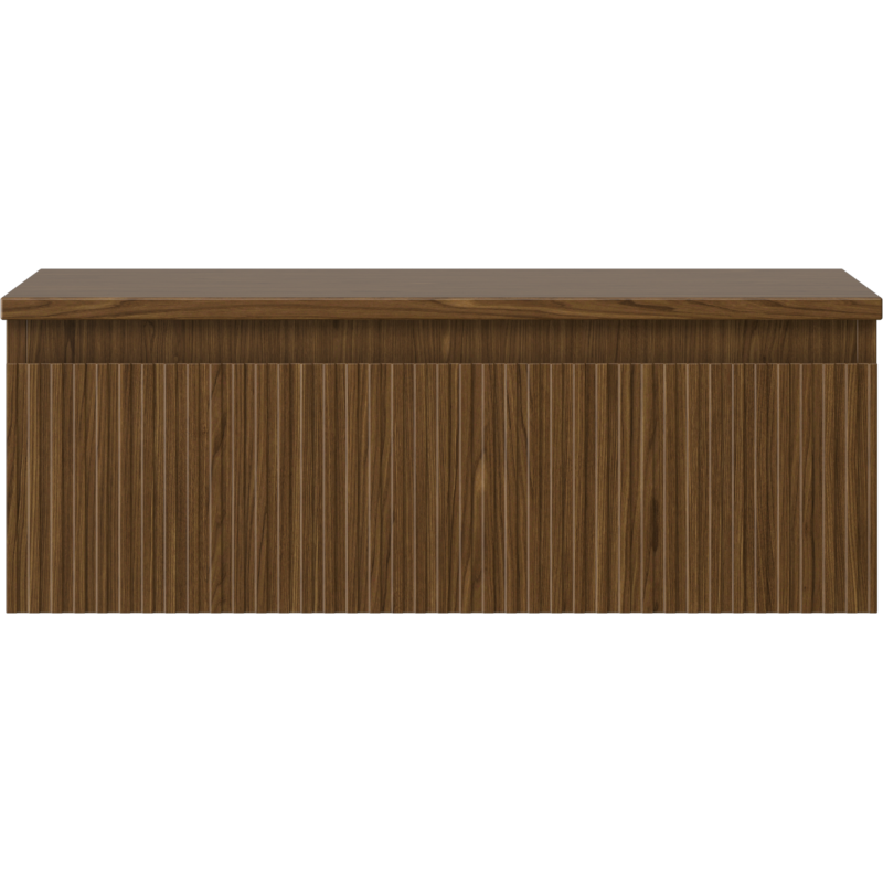 Mexen Rivel mobiletto del bagno sotto lavabo 70 cm con piano, 1 cassetto, scanalato, noce - 91A20-06023-1-BFC86