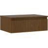 Mexen Rivel mobiletto del bagno sotto lavabo 70 cm con piano, 1 cassetto, scanalato, noce - 91A20-06023-1-BFC86