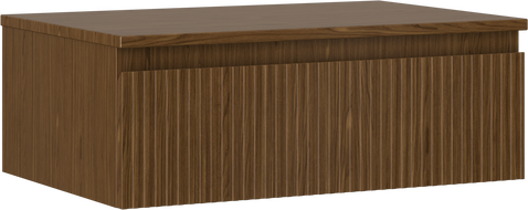 Mexen Rivel Badezimmerschrank 70 cm mit Arbeitsplatte, 1 Schublade, gerillt, Nussbaum - 91A20-07023-1-BFC86