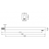 Mexen brazo de ducha de pared 40 cm cromo - 79111-00