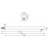 Mexen wandgemonteerde douchearm 40 cm chroom - 79111-00