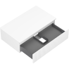 Mexen Rivel meuble de salle de bain sous-lavabo 80 cm avec plateau, 1 tiroir, rainuré, blanc mat - 91A20-08023-1-BFC01