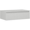 Mexen Rivel Badezimmerschrank Unterschrank 80 cm mit Arbeitsplatte, 1 Schublade, gerillt, grau matt - 91A20-08023-1-BFC62