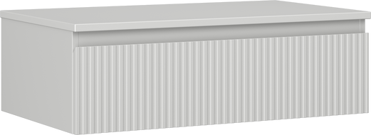 Mexen Rivel meuble de salle de bain sous lavabo 80 cm avec plateau, 1 tiroir, rainuré, gris mat - 91A20-08023-1-BFC62