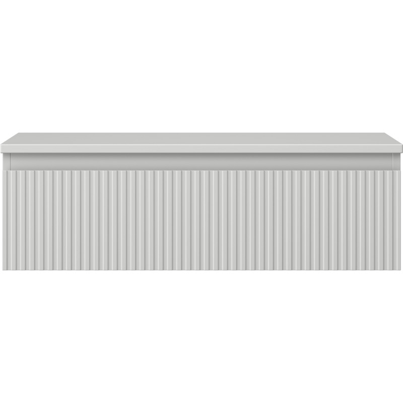Mexen Rivel 80 cm kraanika täielik vannitoa kapp, koos töötasapinnaga, 1 sahtel, soonikkoes, hall matt - 91A20-08023-1-BFC62