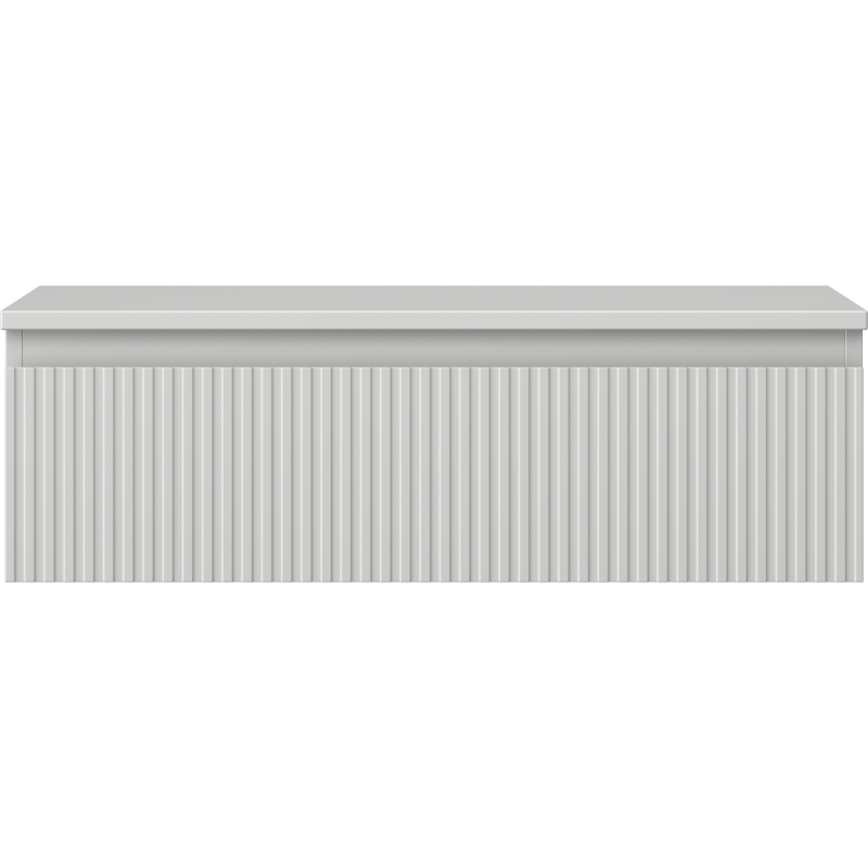 Mexen Rivel mobile da bagno sotto lavabo 80 cm con piano, 1 cassetto, scanalato, grigio opaco - 91A20-08023-1-BFC62