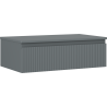 Mexen Rivel armadietto da bagno sotto lavabo 80 cm con piano, 1 cassetto, scanalato, grafite opaco - 91A20-08023-1-BFC66